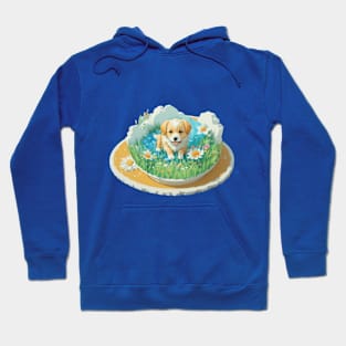 Puppies over Flowers Hoodie